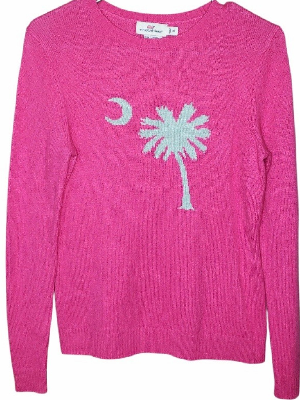Rare Vineyard Vines Cashmere Palmetto Intarsia Sweater